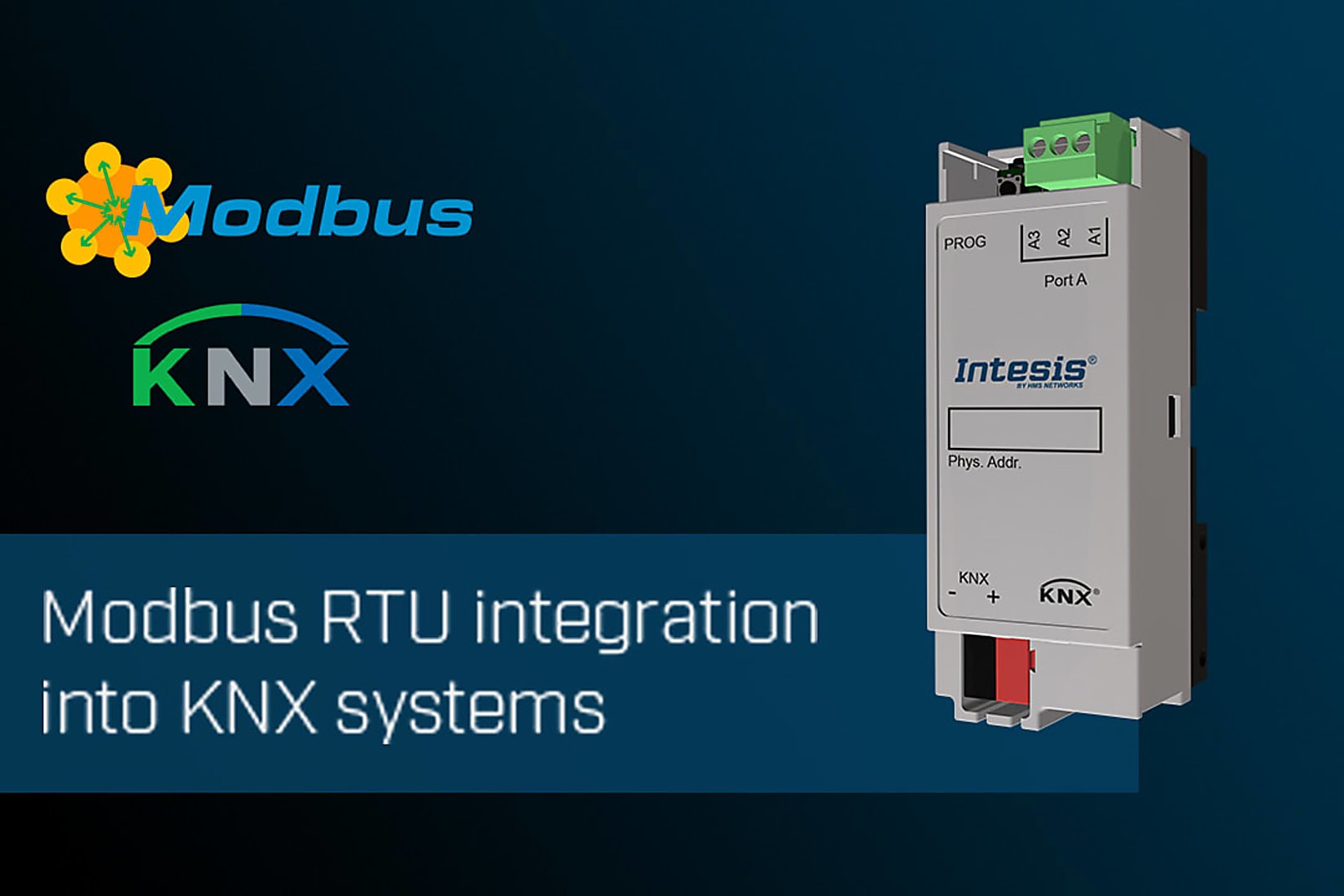 Gateway fuer Modbus RTU Integration in KNX Systeme