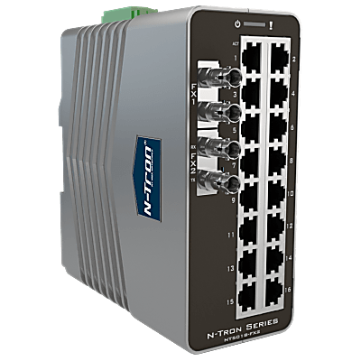 N-Tron® NT5018 FX2 18-Port Gigabit Managed Industrial Ethernet Switch