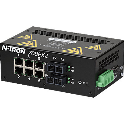 N -Tron® 708FXE2-SC-80 Managed 8-port Industrial Ethernet Switch