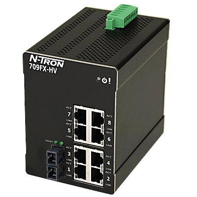N -Tron® 709FXE-SC-80-HV Managed 9-Port-Industrial-Ethernet-Switch