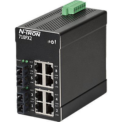 N -Tron® 710FXE2-SC-80 Managed 10-port Industrial Ethernet Switch