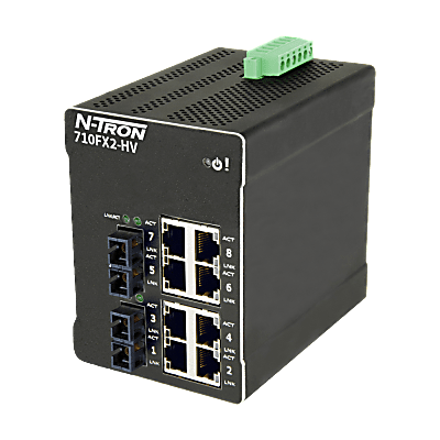 N -Tron® 710FXE2-SC-80-HV Managed 10-port Industrial Ethernet Switch