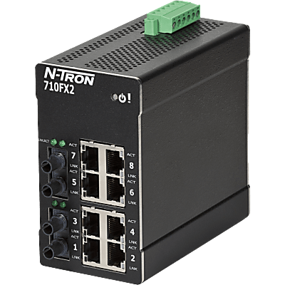 N -Tron® 710FXE2-ST-15 Managed 10-Port-Industrial-Ethernet-Switch