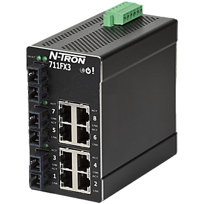 ​​N-Tron® 711FXE3-SC-80 管理型 11 端口工业以太网交换机​​