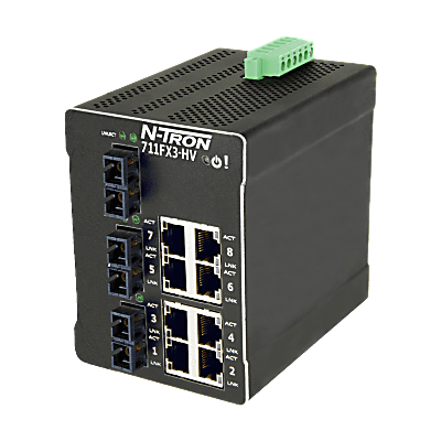 N -Tron® 711FXE3-SC-80-HV Managed 11-port Industrial Ethernet Switch