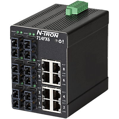 N -Tron® 714FXE6-SC-15 Managed 14-port Industrial Ethernet Switch
