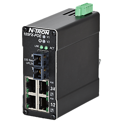 N-Tron® 105FXE-SC-15-POE-MDR Unmanaged PoE-Switch mit 5 Ports