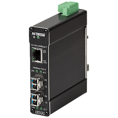 N-Tron® 1003GX2-LX-80 Unmanaged 3-Port Gigabit Industrial Ethernet Switch