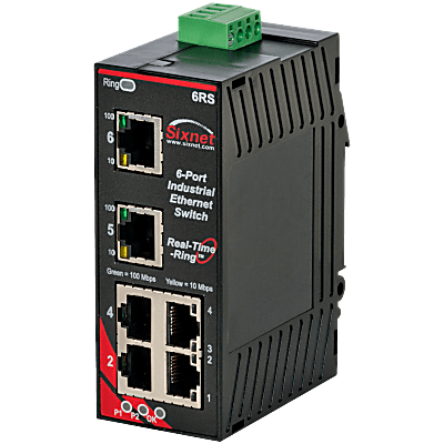 Sixnet® SL-6RS-1-D1 Managed 6-Port-Industrial-Ethernet-Switch