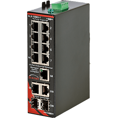 Sixnet® SLX-10MG-1 Managed 10-port Industrial Ethernet Switch