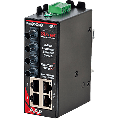 Sixnet® SLX-6RS-4ST-D1 Managed 6-port Industrial Ethernet Switch