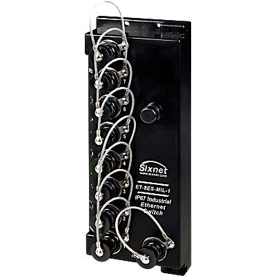 Sixnet ® ET-8ES-MIL-1 IP67 Unmanaged Industrial Ethernet Switch