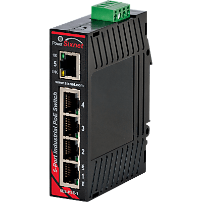 Sixnet® EB-5ES Unmanaged 5-Port PoE Industrial Switch