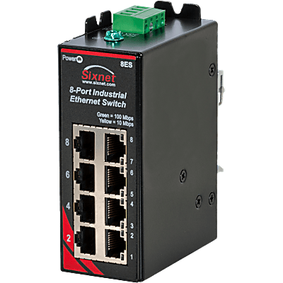 Sixnet® SLX-8ES-1 Unmanaged 8-Port-Industrial-Ethernet-Switch