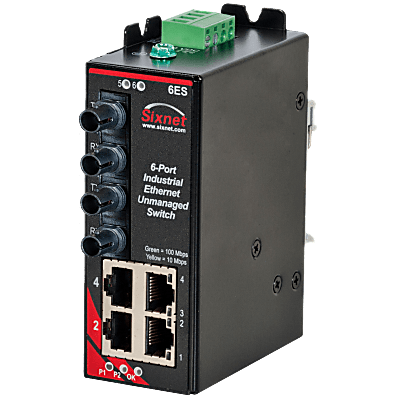 Sixnet® SLX-6ES-5ST Unmanaged 6-port Industrial Ethernet Switch