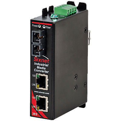 Sixnet® SLX-3ES-3SC Industrial 3-port Industrial Ethernet Media Converter