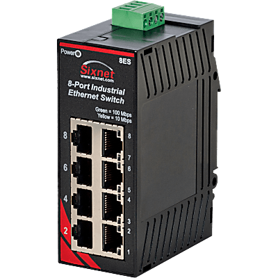 Sixnet® SL-8ES-1 Unmanaged 8-port Industrial Ethernet Switch