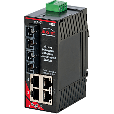 Sixnet® SL-6ES-5SC Unmanaged 6-Port-Industrial-Ethernet-Switch