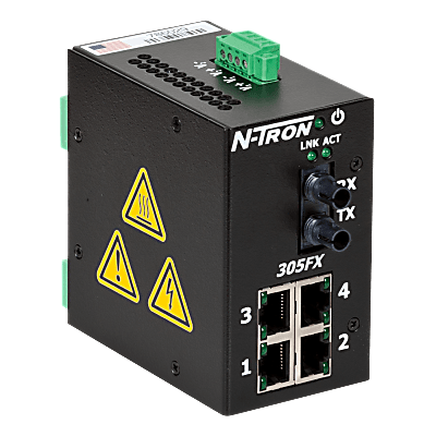 305FX Industrial Ethernet Switch with Monitoring, ST 2km