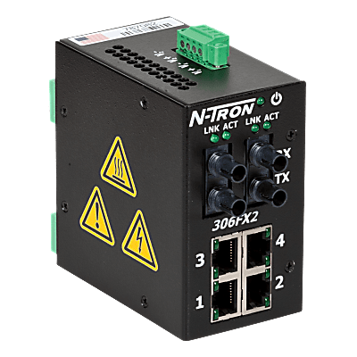 306FX2 非网管型工业以太网交换机，ST 15km