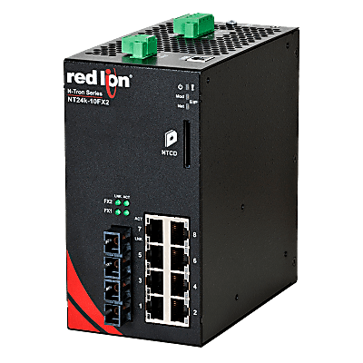 N-Tron® NT24K-10FX2-SC Managed 10-Port Industrial Ethernet Switch