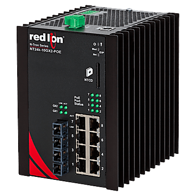 N-Tron®NT24K-10GX2-SC-POE 网管型10口千兆工业以太网交换机
