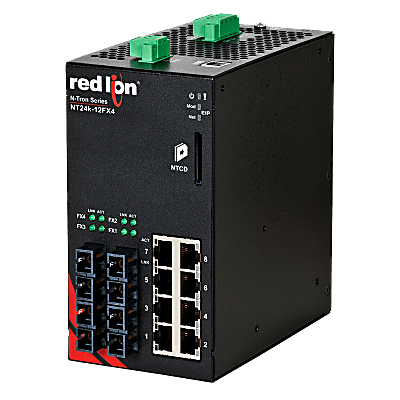 N-Tron® NT24K-12FXE4-SC-80 Managed 12-Port Gigabit Industrial Ethernet Switch