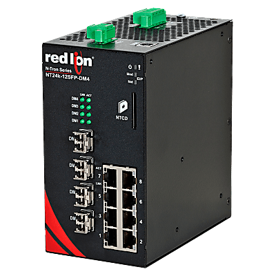 N-Tron® NT24K-12SFP-DM4 Managed 12-Port Gigabit Industrial Ethernet Switch