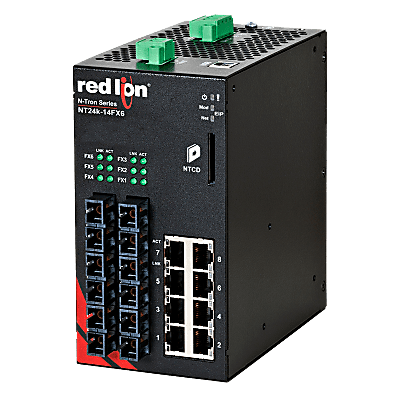 N-Tron® NT24K-14FXE6-SC-80 Managed 14-Port Gigabit Industrial Ethernet Switch
