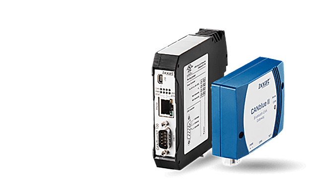 CAN gateways and PC interfaces for Ethernet and Bluetooth