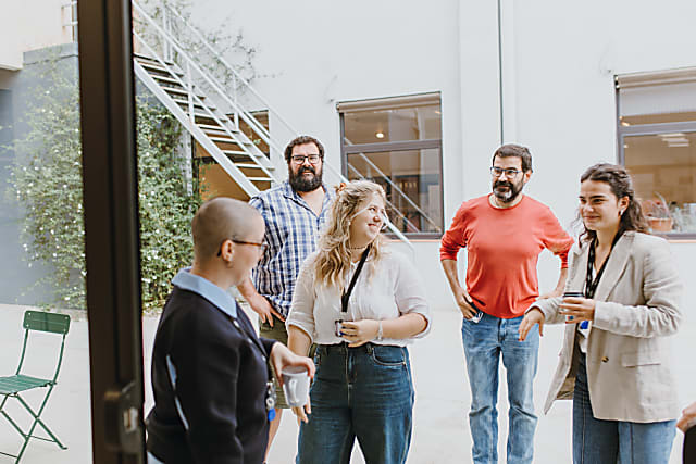 People connecting over a coffe