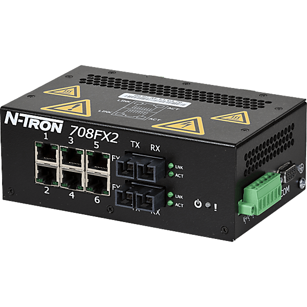 N -Tron® 708FXE2-SC-15 Managed 8-port Industrial Ethernet Switch