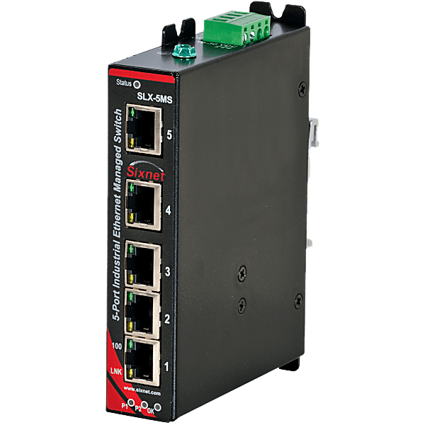 Sixnet® SLX-5MS-1 Managed 5-port Industrial Ethernet Switch