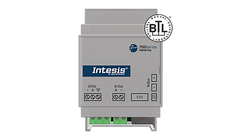 HMS Intesis IN712MEB0500000 M-Bus to BACnet/IP gateway.