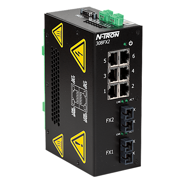 308FX2 Unmanaged Industrial Ethernet Switch, SC 15km