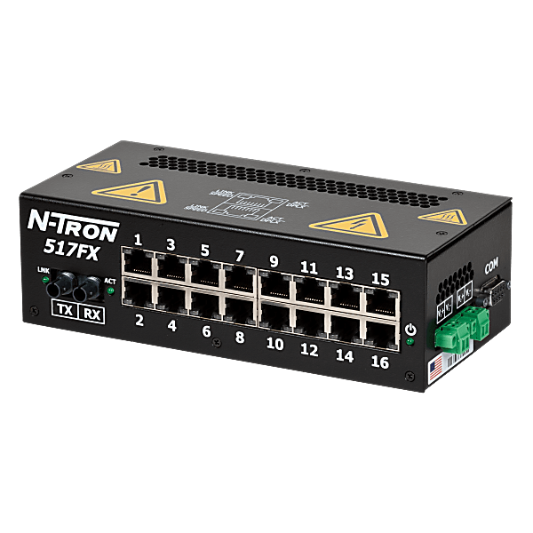 517FX Industrial Ethernet Switch with Monitoring, ST 40km