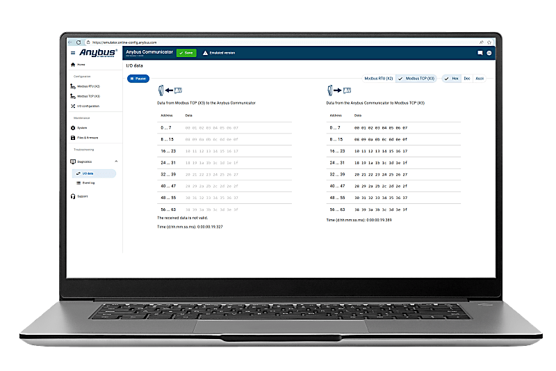 Anybus Communicator - Modbus RTU Server to Modbus TCP Server