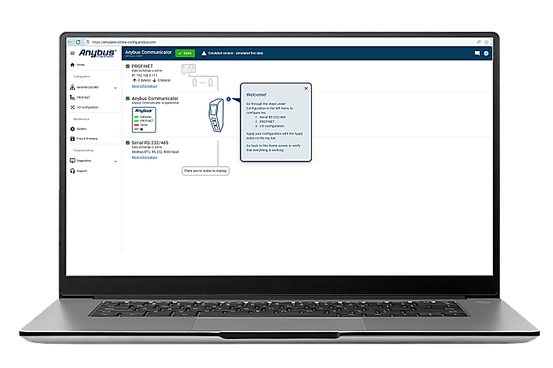 Anybus Communicator – Serieller Master auf PROFINET IO Device