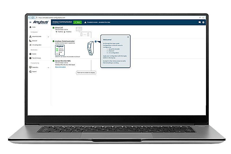 Anybus Communicator Serial Master - EtherCAT SubDevice