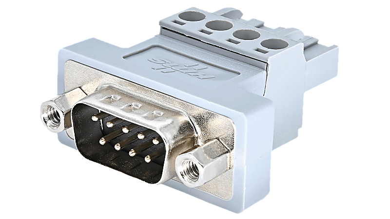 ナリタ　薄端 2点セット D-Sub 9 への Ixxat CAN アダプタネジ留め式端子