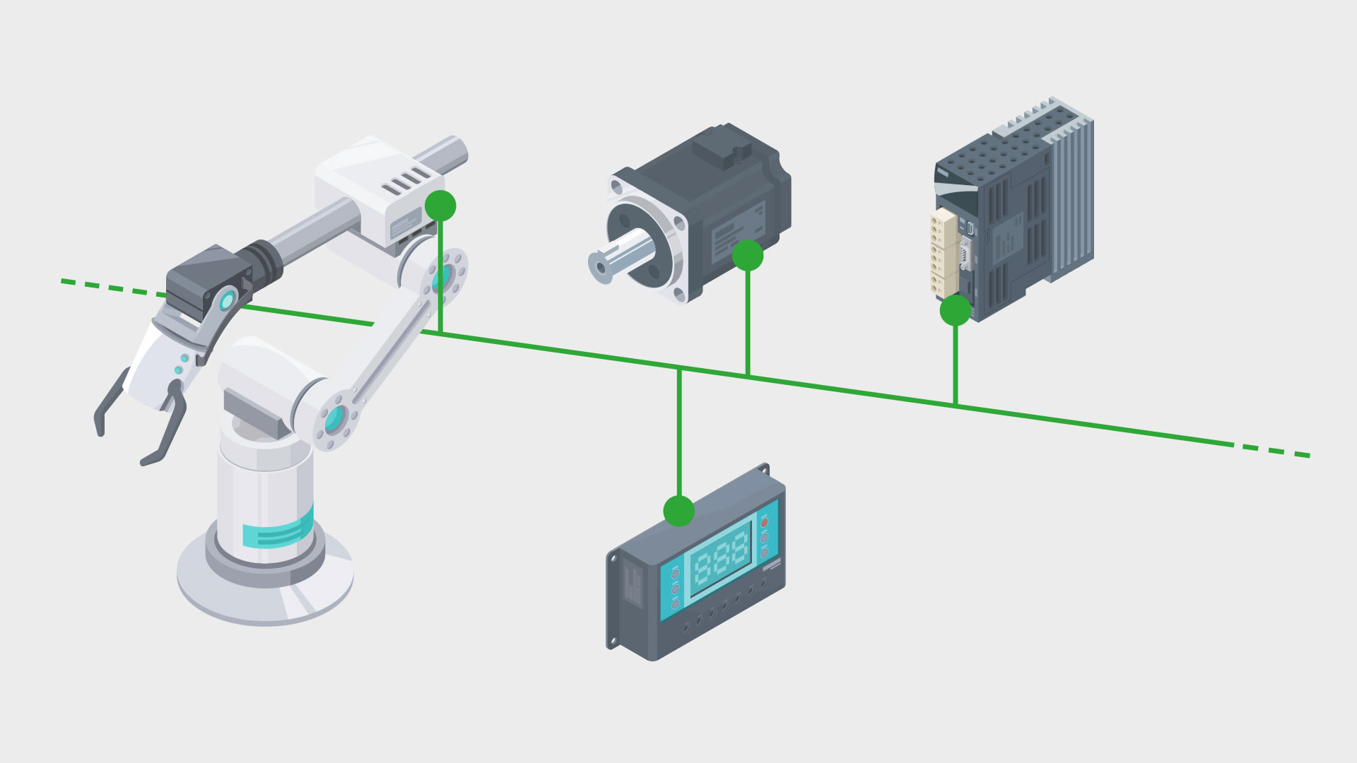 The line topology (bus topology)